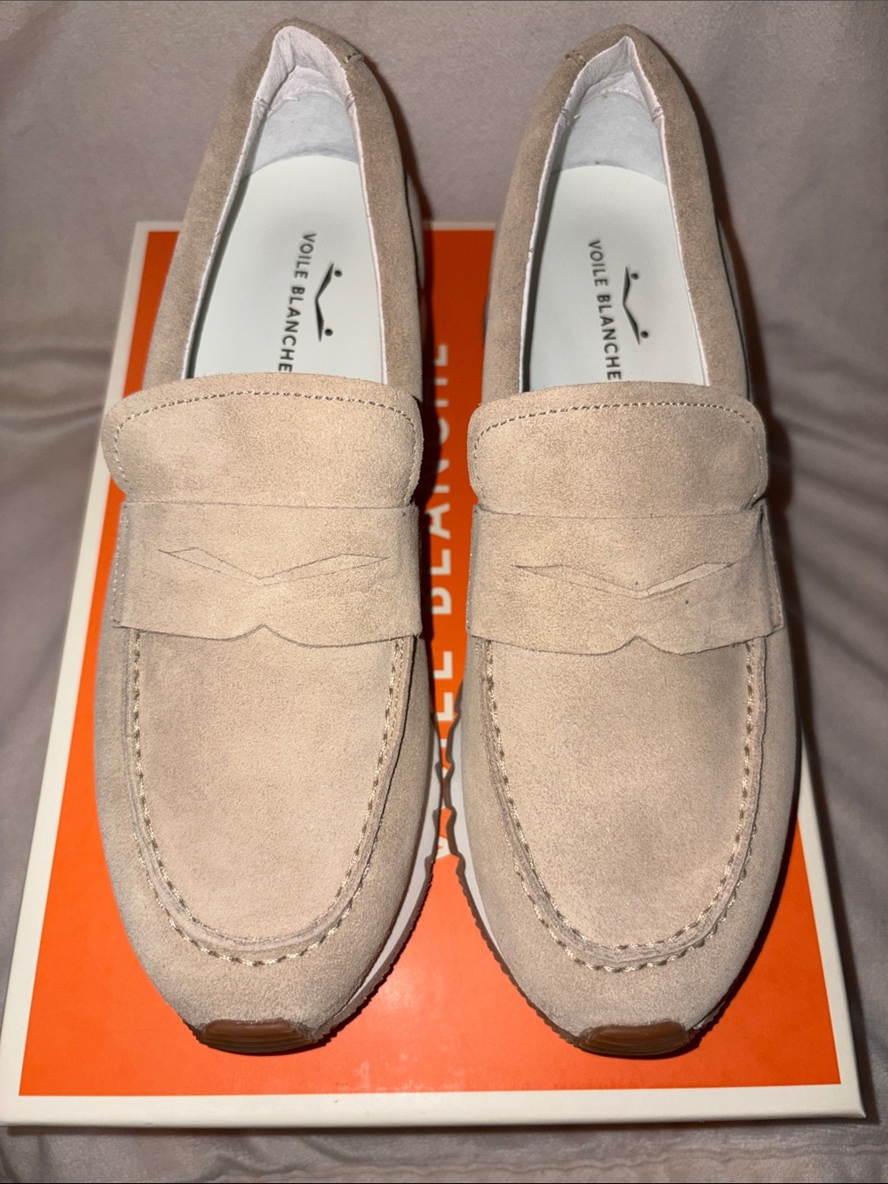 NWT VOILE BLANCHE Julia Hybrid Loafer Sneaker in Light Beige - Picture 6 of 13